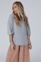 Must Have High Low Tee - Heather Gray: XL