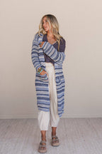 Soul Synced Striped Cardigan - Blue Multi: Blue / OS