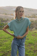 Anna Sweater Vest in Teal