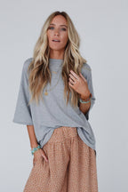 Must Have High Low Tee - Heather Gray: XL