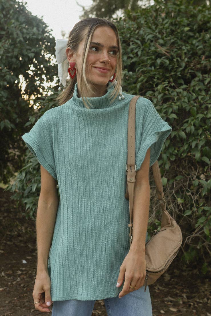 Anna Sweater Vest in Teal