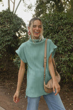 Anna Sweater Vest in Teal