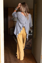 Must Have High Low Tee - Heather Gray: XL