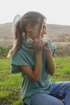 Anna Sweater Vest in Teal