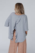 Must Have High Low Tee - Heather Gray: XL