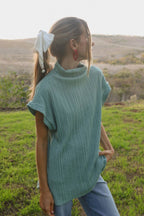 Anna Sweater Vest in Teal