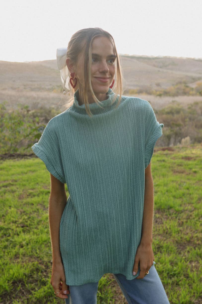 Anna Sweater Vest in Teal