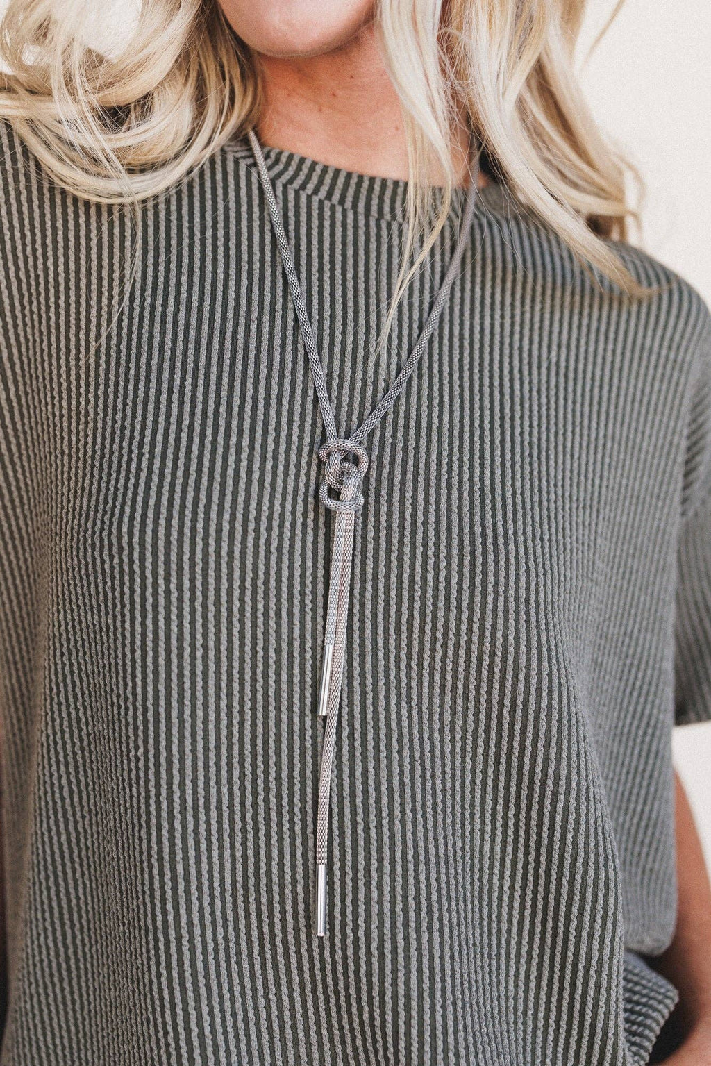Horizon Drop Necklace - Silver: Silver / OS