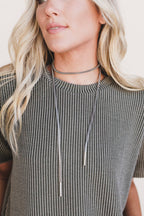 Horizon Drop Necklace - Silver: Silver / OS